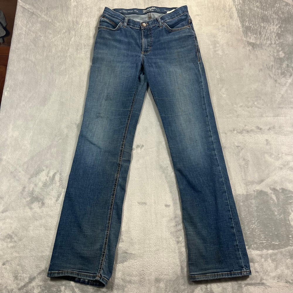 Wrangler Willow Ultimate Riding Jeans Womens 29x36 Blue Bootcut Stretch Western